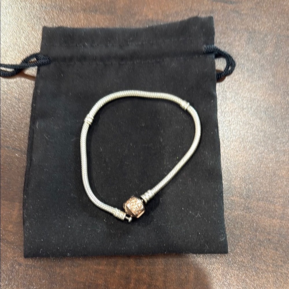 Pandora Silver and Gold Minimalist Bracelet